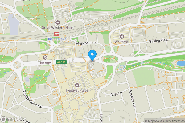Map location for Flat 403 Churchill Place, Churchill Way, Basingstoke, Hampshire, RG21 7AA