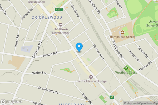 Map location for Flat C, 70 Cricklewood Broadway, London, NW2 3EP