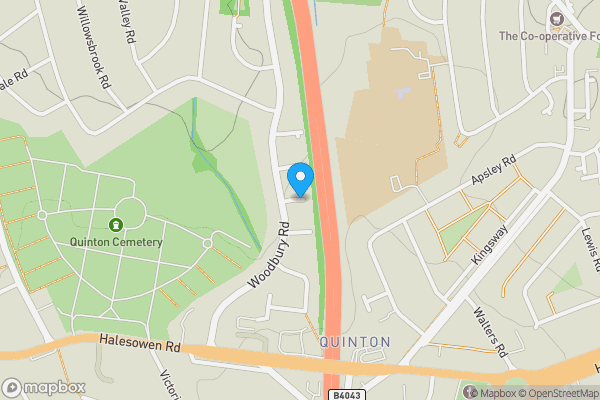 Map location for Pinewoods, Halesowen, West Midlands, B62 9AL