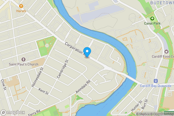 Map location for Corporation Road, Cardiff, South Glamorgan, CF11 7AY