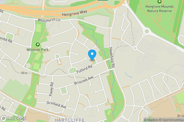 Map location for 50 Blackthorn Road, Bristol BS13 0AL