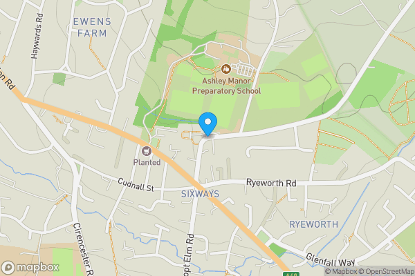 Map location for Greenway Lane, Cheltenham, Gloucestershire, GL52 6LA