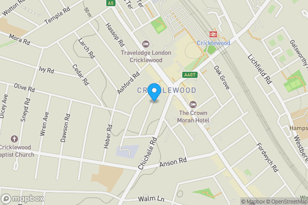 Map location for 15A Howard Road, Cricklewood, London, NW2 6DS