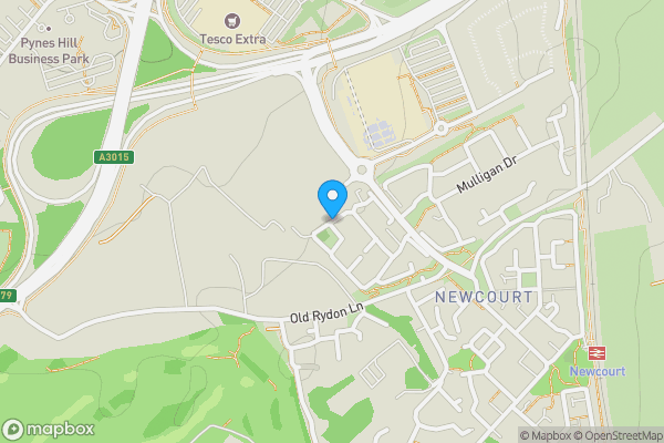 Map location for Hook Drive, Exeter, Devon, EX2 7SD