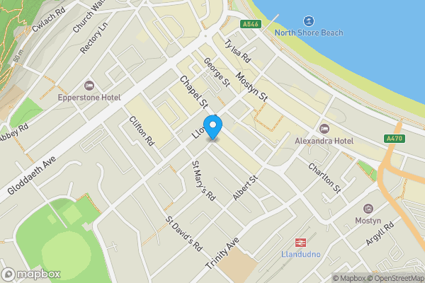 Map location for Building at Brookes Street, Llandudno, LL30 2YA