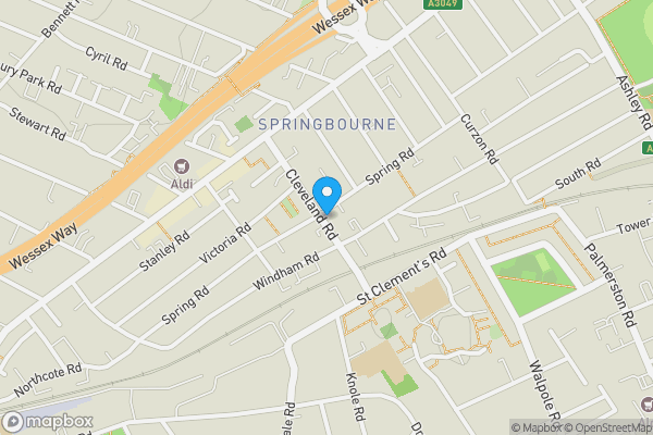 Map location for Flat 2, St. Clements Court, Bournemouth, Dorset, BH1 4QJ