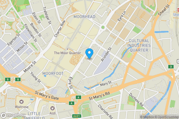 Map location for 63 Earl Street, Sheffield, S1 4ZA