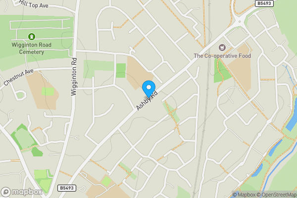 Map location for Ashby Road, TAMWORTH, Staffordshire, B79 8AG