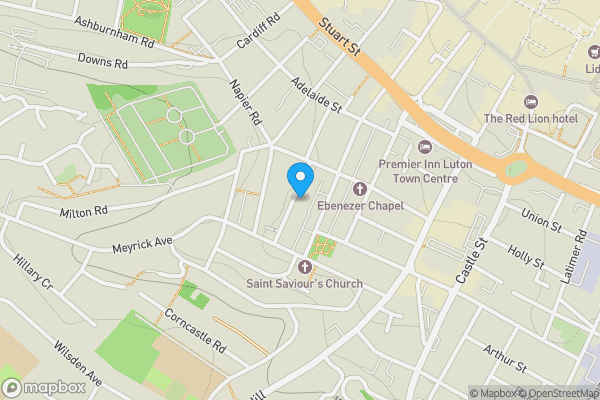 Map location for 31B Stanley Street, Luton, Bedfordshire LU1 5AL