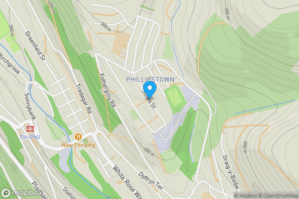 Map location for Jones Street, New Tredegar, NP24