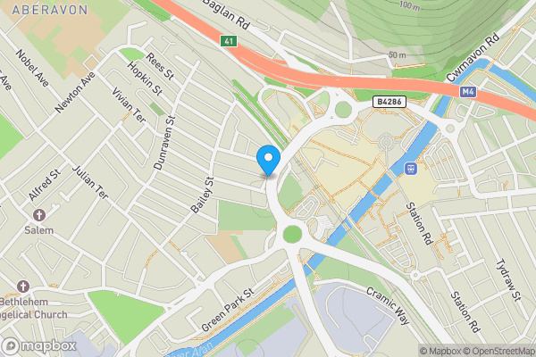 Map location for Castle Street, Port Talbot, West Glamorgan, SA12 6DS