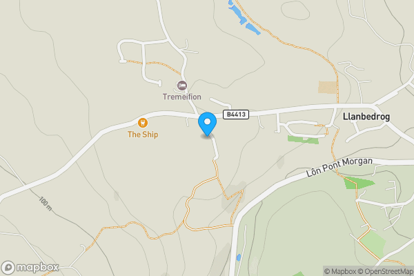 Map location for Llanbedrog, PWLLHELI, Gwynedd, LL53 7PB