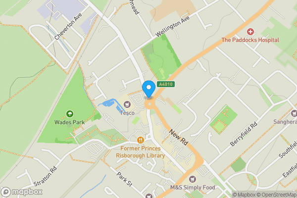 Map location for Flat 33 Chiltern Lodge, Longwick Road, Princes Risborough, Buckinghamshire, HP27 9EP