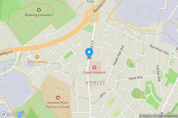 Map location for Bierley Lane, BRADFORD, West Yorkshire, BD4 6AA