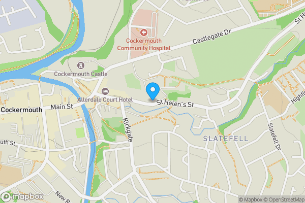 Map location for 34a and 36 St. Helens Street, Cockermouth, Cumbria CA13 9HX