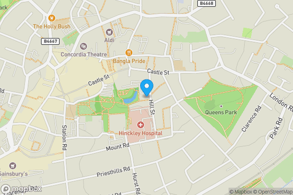 Map location for Threeways, Hinckley, Leicestershire, LE10 1DS