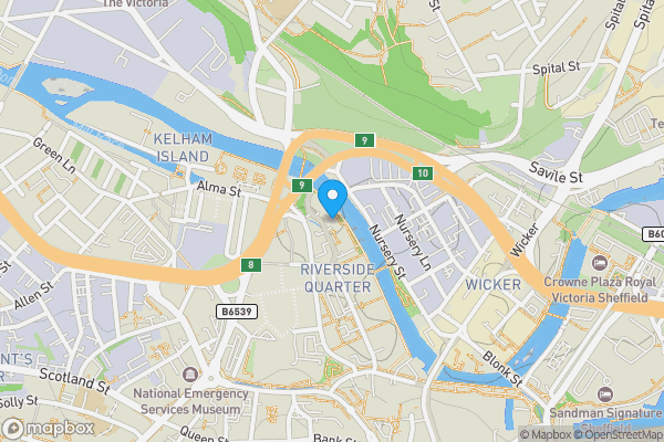 Map location for Flat 47, Cracknell, Millsands, Sheffield, South Yorkshire S3 8NE