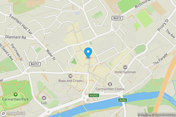 Map location for 23 Red Street, Carmarthen, Dyfed, SA31 1QL