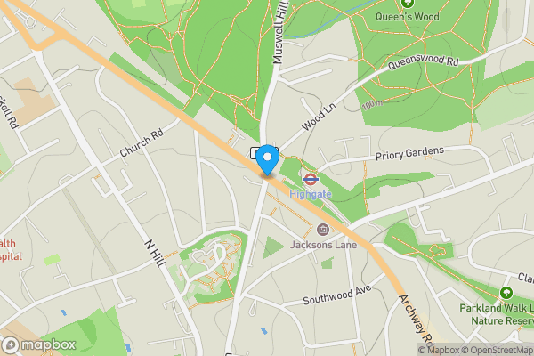 Map location for Archway Road, Highgate, N6 5AA