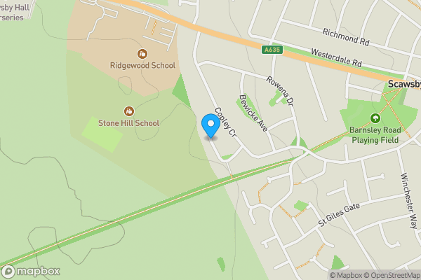 Map location for Thellusson Avenue, Doncaster, South Yorkshire, DN5 8QN