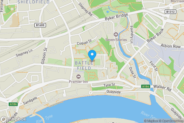 Map location for 214 St. Ann's Close, Newcastle upon Tyne, Tyne and Wear, NE1 2QS