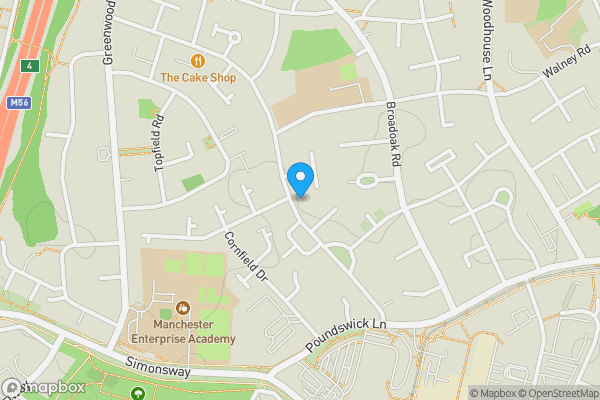 Map location for 91 Gladeside Road, Wythenshawe, Manchester, M22 9GF