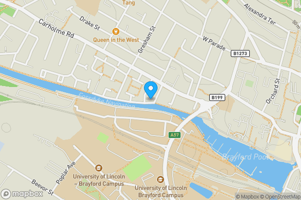 Map location for 4 Foss Bank, Lincoln LN1 1TD