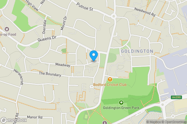 Map location for Meadway, BEDFORD, Bedfordshire, MK41 9HH