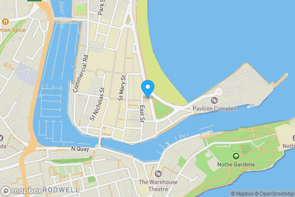 Map location for The Bourneville Hotel, 31-32, The Esplanade, WEYMOUTH, Dorset, DT4 8DJ
