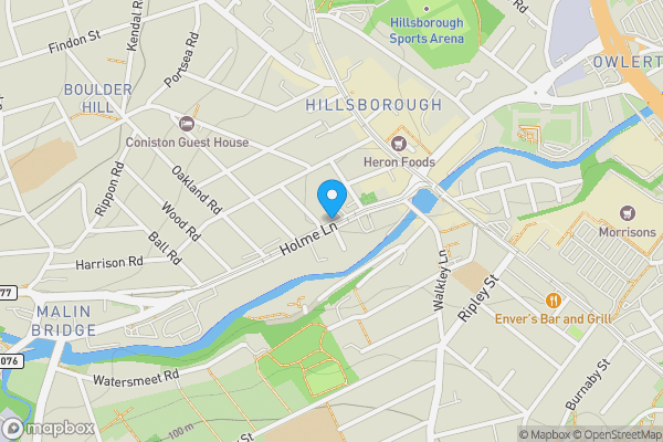 Map location for 58-60 Holme Lane, Hillsborough, Sheffield, South Yorkshire, S6 4JQ