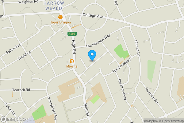 Map location for Risingholme Road, Harrow, Middlesex, HA3