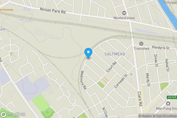 Map location for 57 Compton Street, Cardiff, South Glamorgan, CF11 6TJ