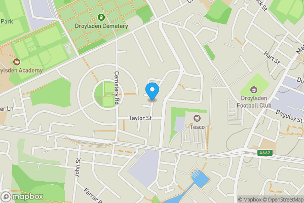 Map location for Masefield Road, Droylsden, Manchester, M43