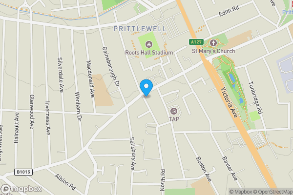 Map location for 208 West Road, Westcliff-on-Sea, Essex, SS0 9DE