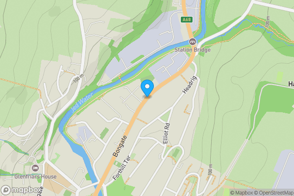 Map location for 105 Bongate, The Tollhouse, Jedburgh, TD8 6DU