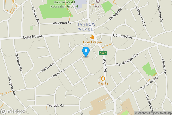 Map location for 5 Weald Lane, Harrow, Middlesex, HA3 5EU