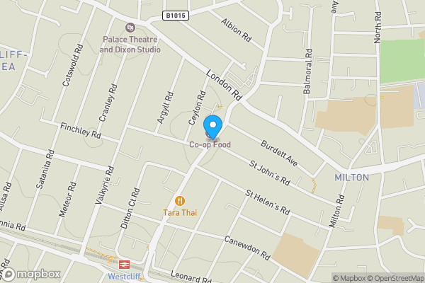 Map location for 153-155 Hamlet Court Road, Westcliff-on-Sea, Essex, SS0 7EL