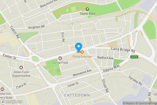 Map location for 86 Embankment Road, Plymouth PL4 9HY