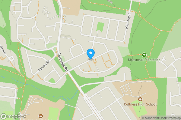 Map location for 61 Greenlaw Avenue, Wishaw, Lanarkshire, ML2 8QN