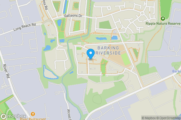 Map location for Sandy House, Sackett Road, Barking, IG11
