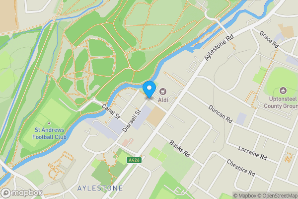 Map location for 16A & 16B Granby Road, Aylestone, Leicester, LE2 8LP