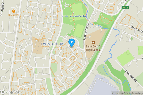 Map location for 40 Thornhill Crescent, Dunmurry, Belfast, BT17 0RJ