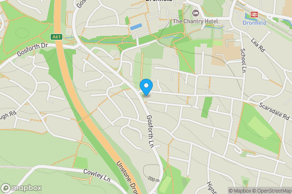 Map location for Land adjacent to 3 Netherdene Road, Dronfield, Derbyshire S18 1RR