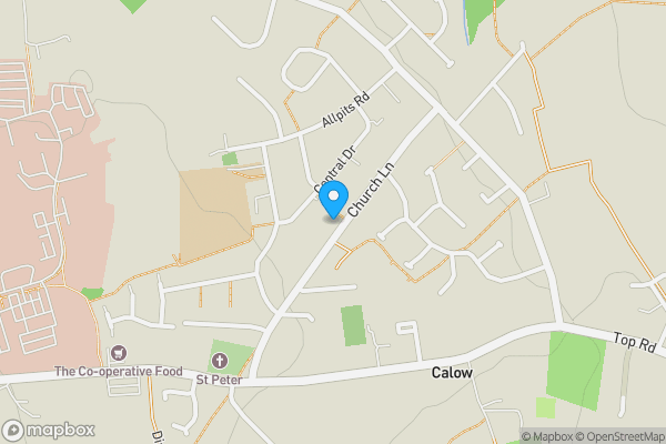 Map location for 49 Church Lane, Calow, Chesterfield, Derbyshire, S44 5AL