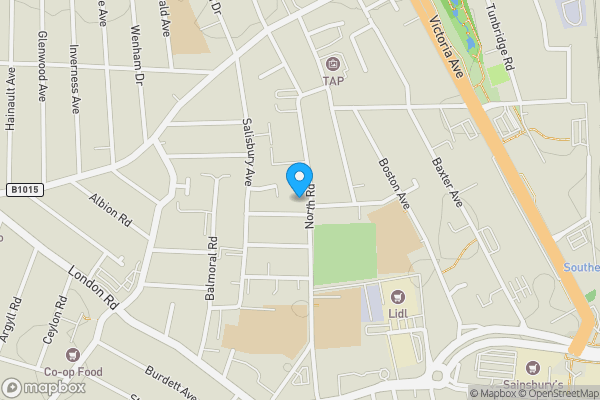 Map location for 159 North Road, Westcliff-On-Sea, Essex SS0 7AF