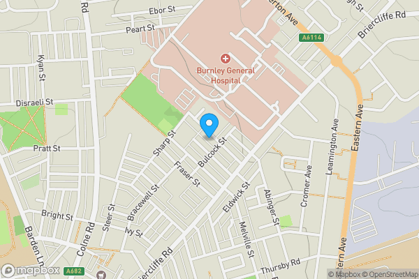 Map location for 38 St. Cuthbert Street, Burnley, Lancashire, BB10 1UD