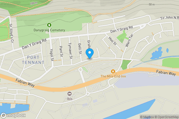 Map location for Wern Fawr Road, SWANSEA, SA1