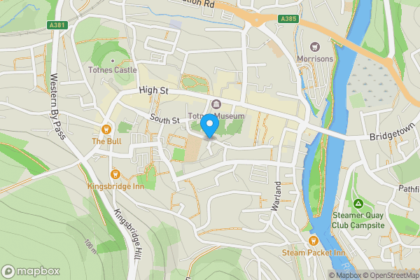 Map location for The Grove, TOTNES, Devon, TQ9 5ED