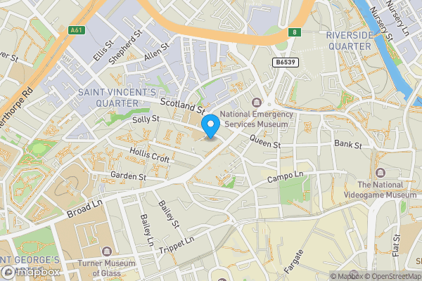 Map location for Apartment 7 City Point, 1 Solly Street, Sheffield, South Yorkshire, S1 4BP