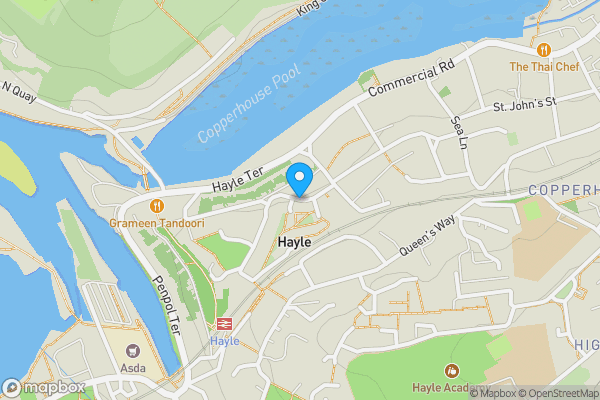 Map location for Garage 16, Rear Of Bay View Terrace, Hayle, Cornwall, TR27 4JY